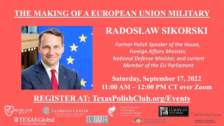 Webinar: EU Military by Radosław Sikorski